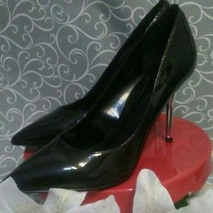 Charles & Keith Chrome Stiletto Heels
